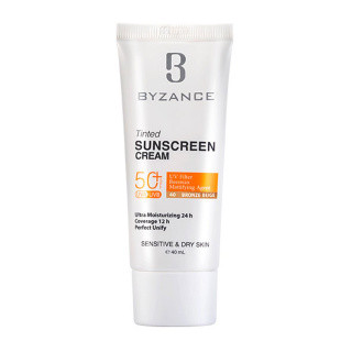 کرم ضد آفتاب رنگی بیزانس با SPF50 مناسب پوست های حساس و خشک حجم 40 میلی لیتر
